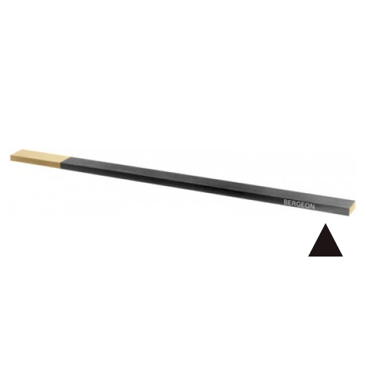 Emery Sticks: Bergeon Triangle Emery Stick, Grit 2, Wooden Handle, 1291-A NO 2 - Bergeon