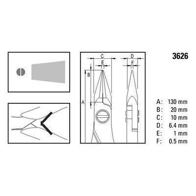 Pliers: Bergeon Flat Pliers, 3626 - Jules Borel & Co.