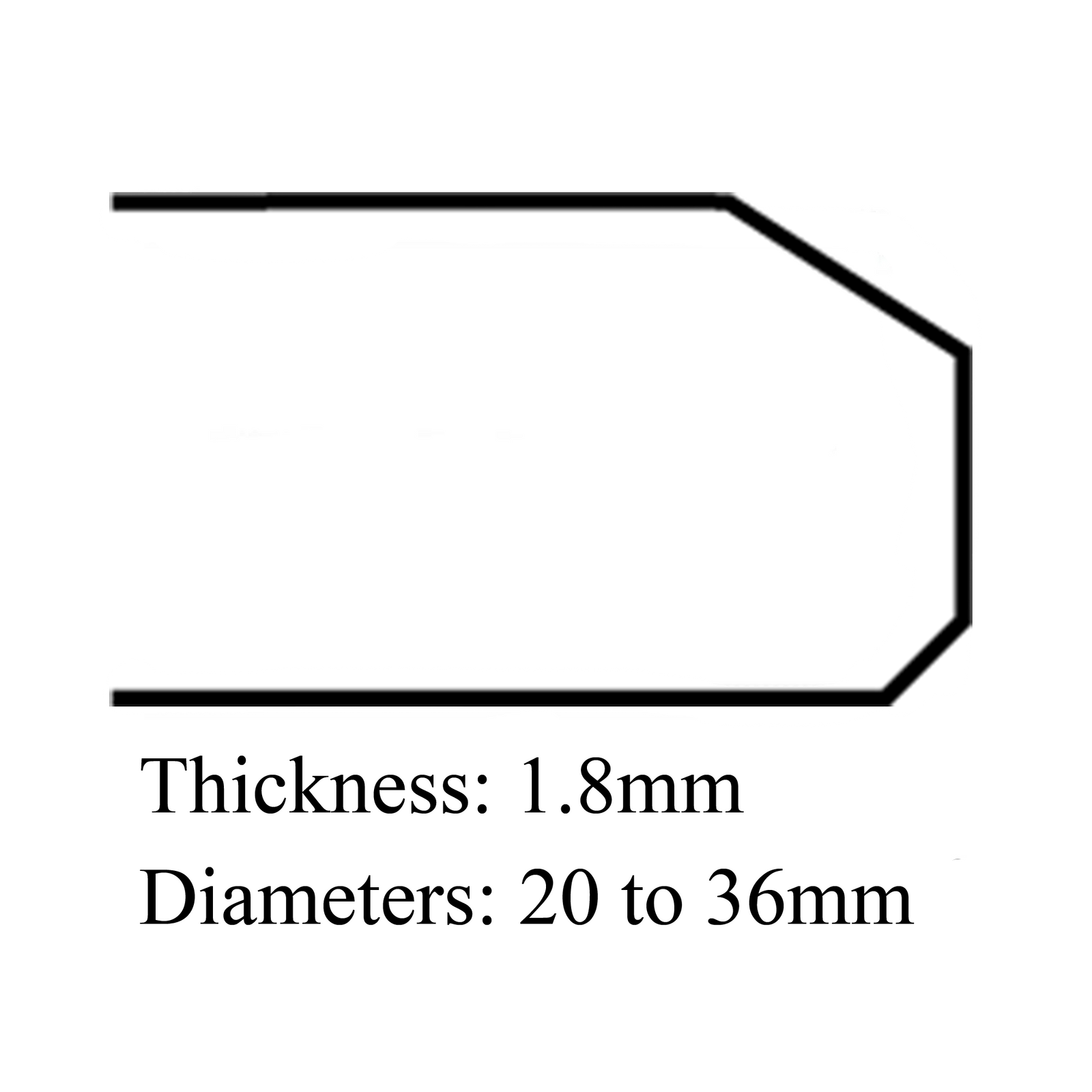 Crystals - Mineral Glass Crystals - Flat - 1.8mm