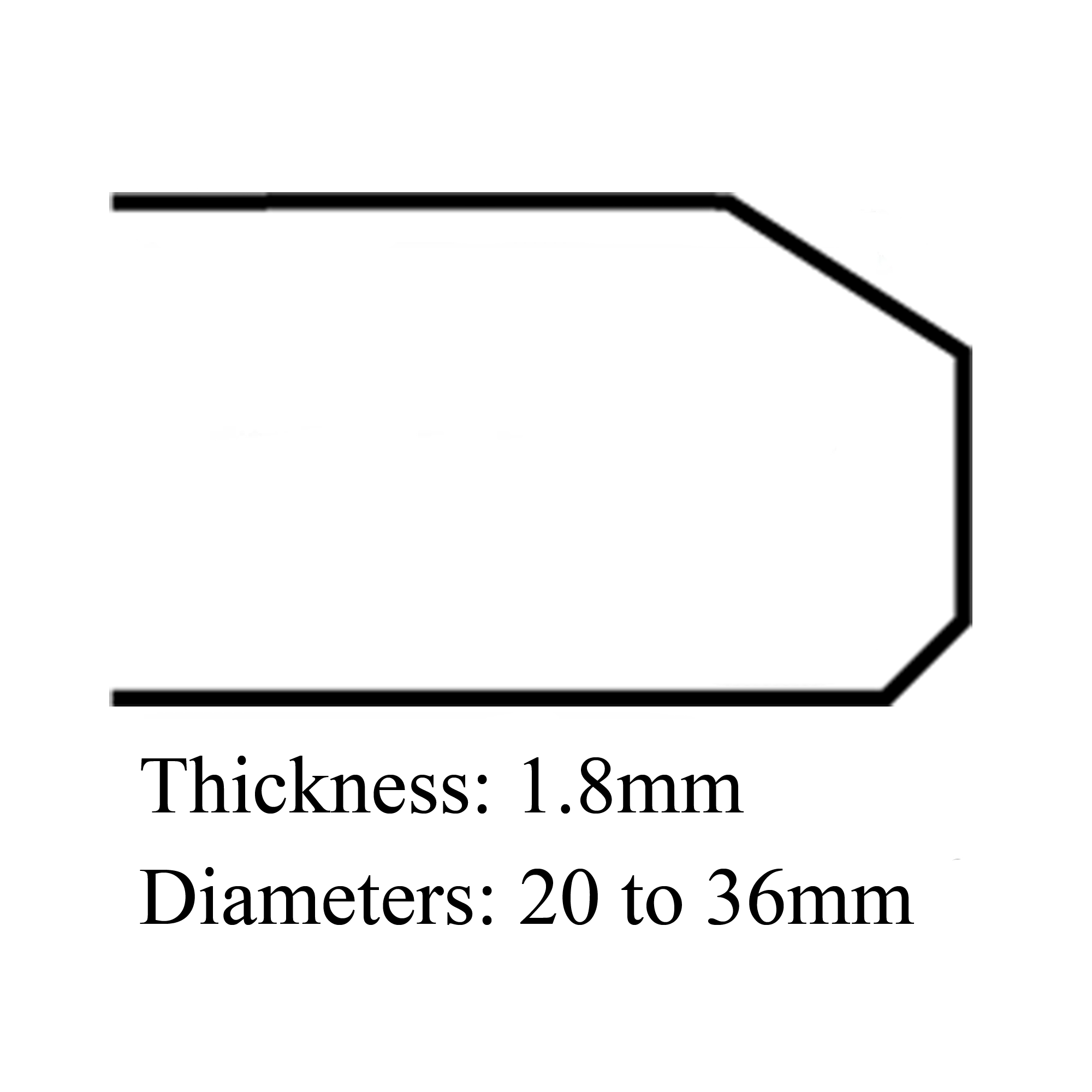 Crystals - Mineral Glass Crystals - Flat - 1.8mm