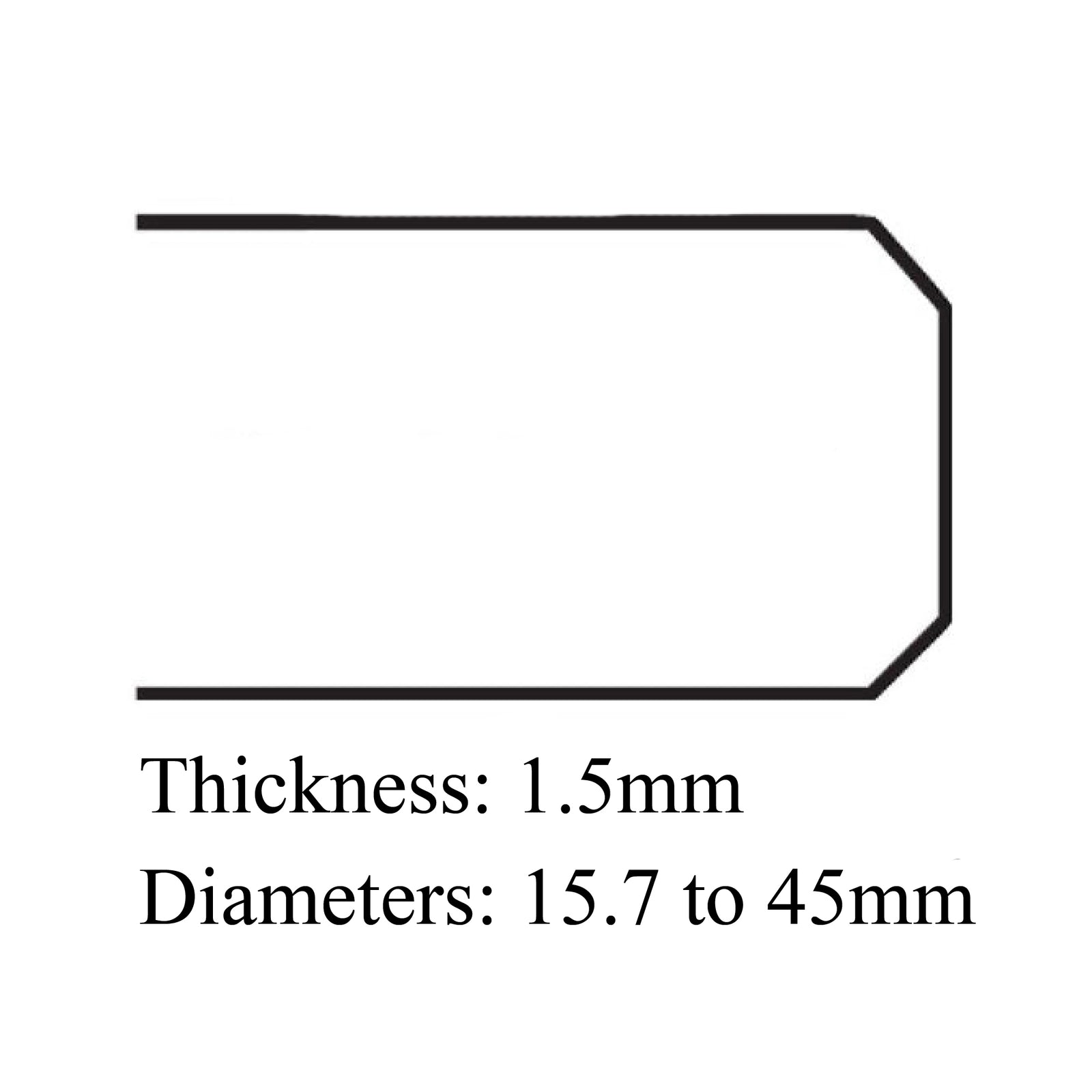 Crystals - Mineral Glass Crystals - Flat - 1.5mm