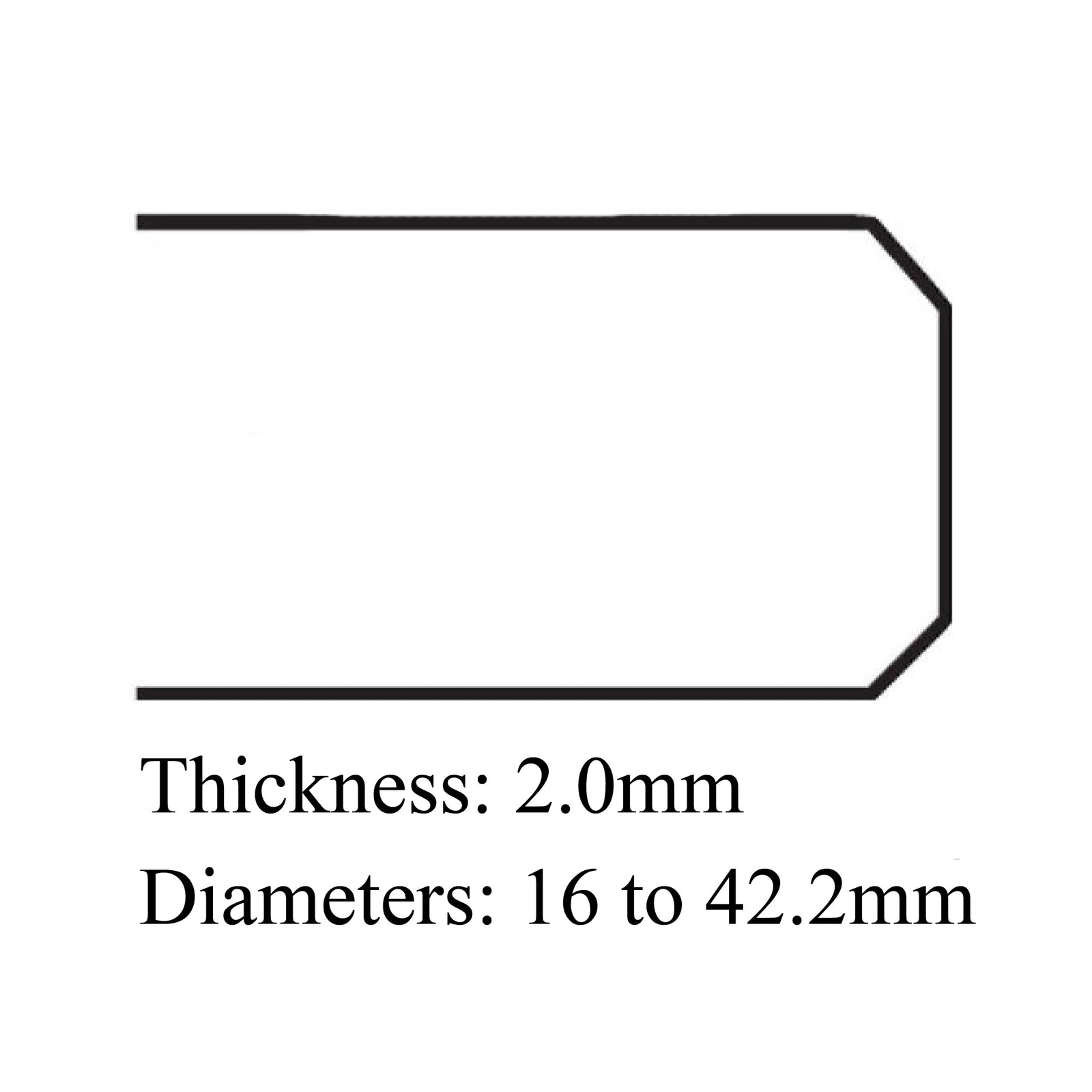 Crystals - Mineral Glass Crystals - Flat - 2.0mm