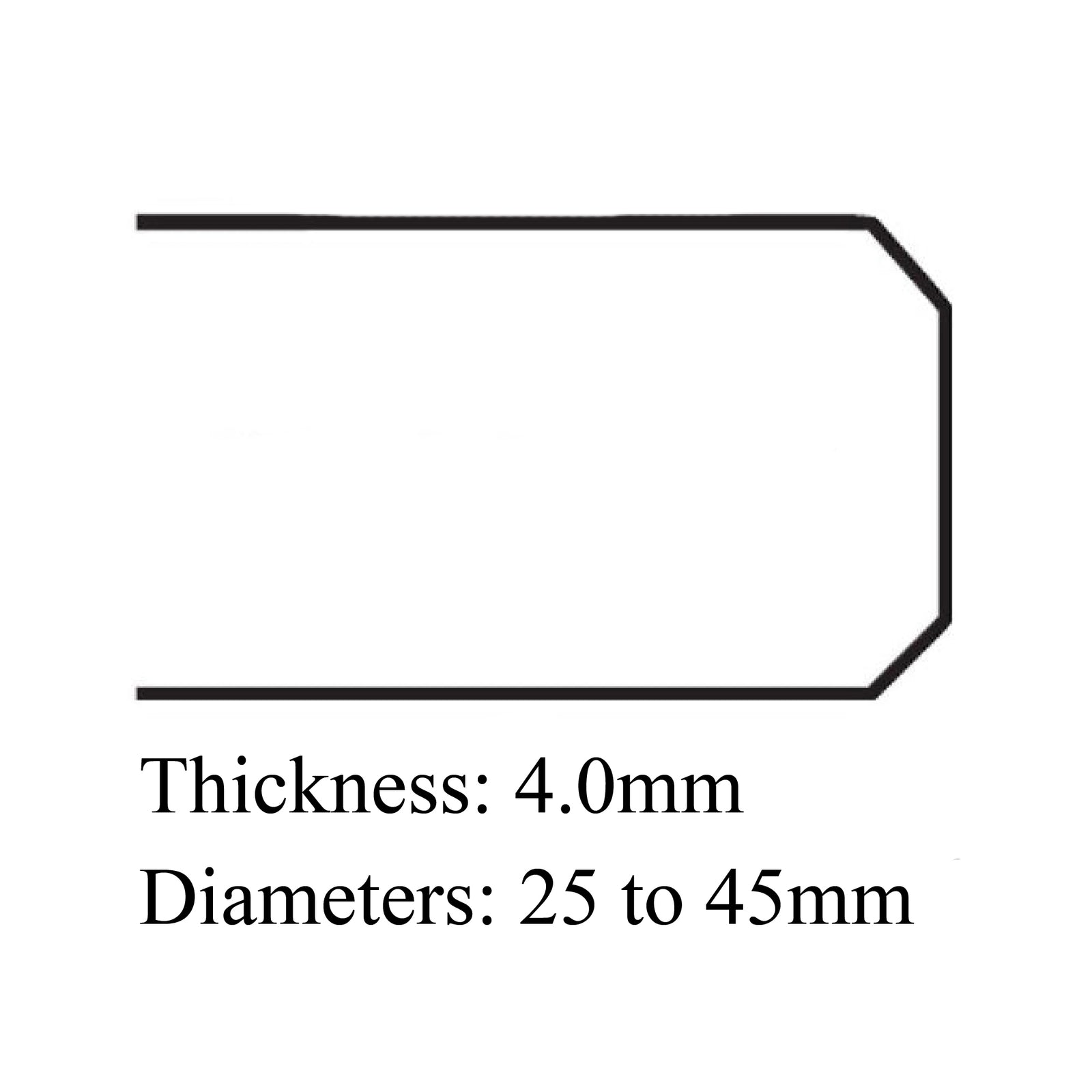 Crystals - Mineral Glass Crystals - Flat - 4.0mm
