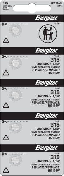 Energizer: Energizer 315 Battery - Strip of 5 - Energizer