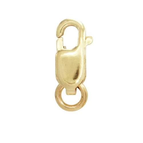 Lobster Claws: YGF Lobster Claw Clasp with Ring, 4 x 10mm - 362-81R - Jules Borel
