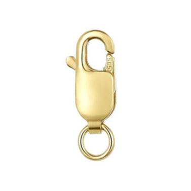 Lobster Claws: YGF Lobster Claw Clasp with Ring, 4.5 x 11.5mm - 362-82R - Jules Borel