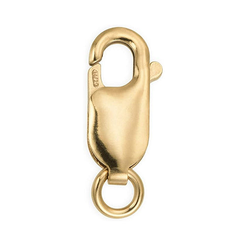Lobster Claws: YGF Lobster Claw Clasp with Ring, 5.25 x 13.5mm - 362-84R - Jules Borel