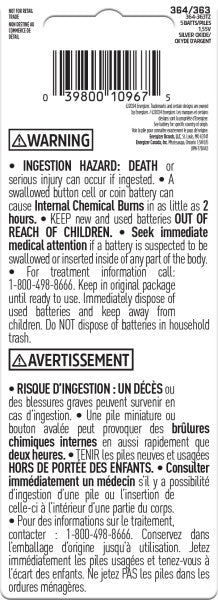 Energizer: Energizer Silver Oxide Battery, 364/363 - Strip of 5 - Energizer