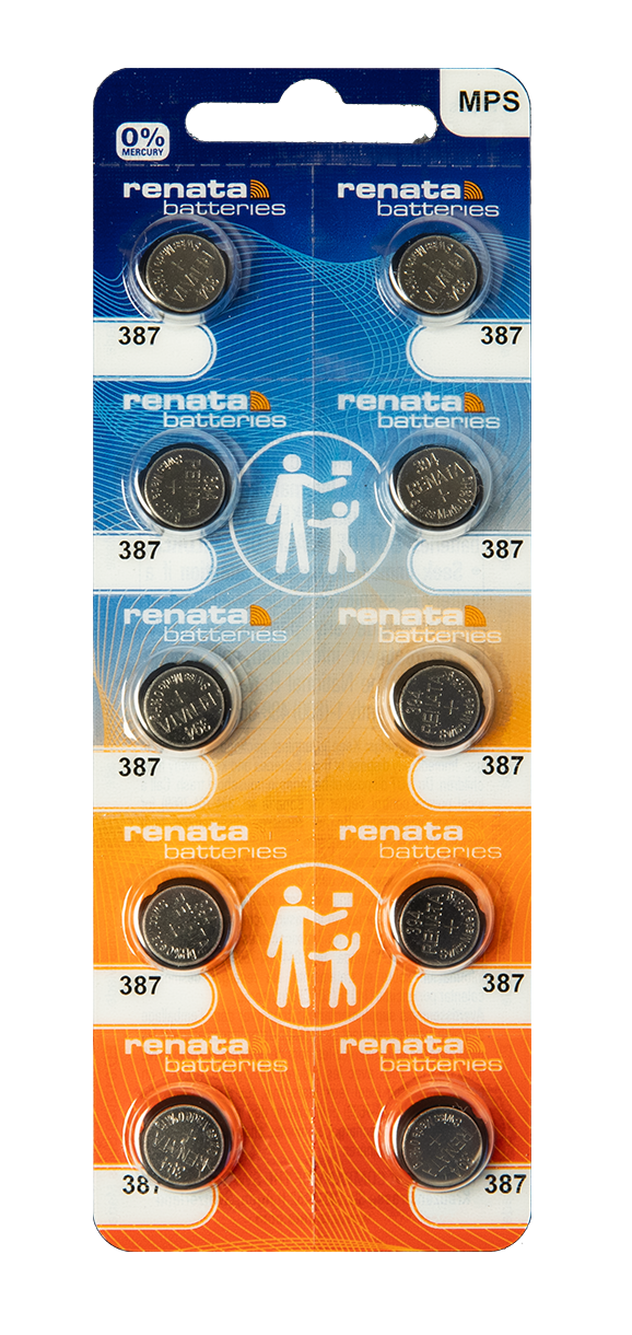 Renata: Renata Silver Oxide Battery, 387, 11.5mm x 3.5mm - Renata