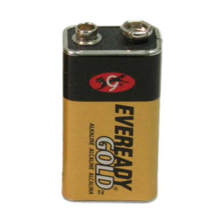 Energizer Alkaline Battery, 9V, 17.5mm x 48.5mm