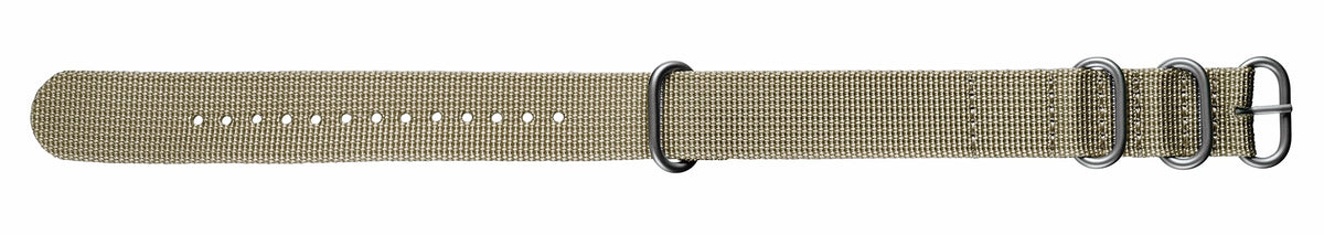 Nylon Watch Band, Beige, 22mm
