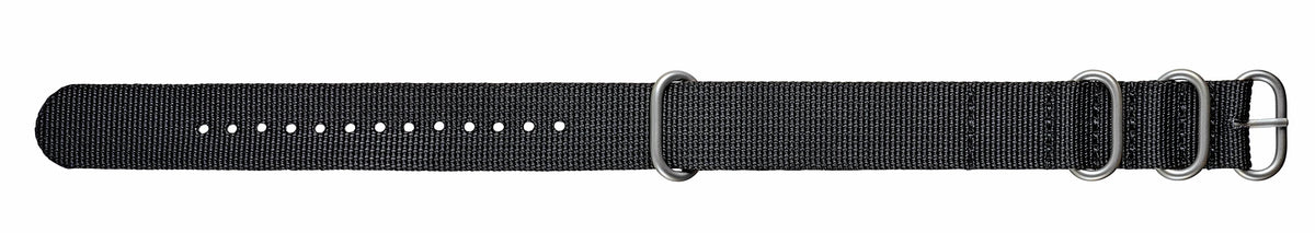 Nylon Watch Band, Black, 22mm