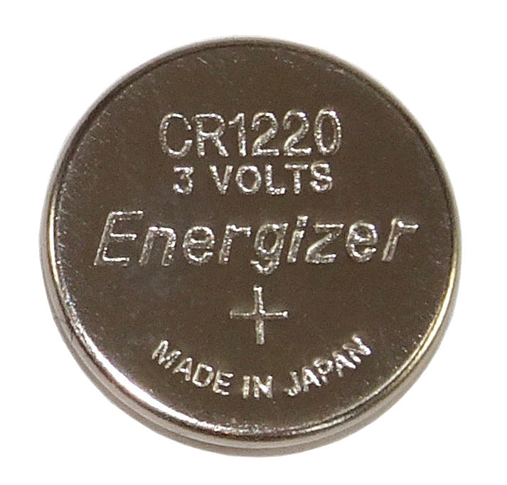 Energizer Lithium Battery, CR1220, 12.5mm x 2.0mm - Strip of 5