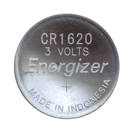 Energizer Lithium Battery, CR1620, 16.0mm x 2.0mm - Strip of 5