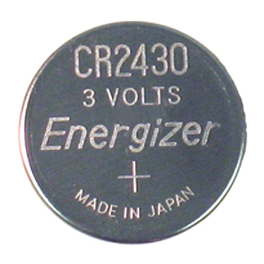 Energizer Lithium Battery, CR2430, 24.5mm x 3.0mm - Strip of 5