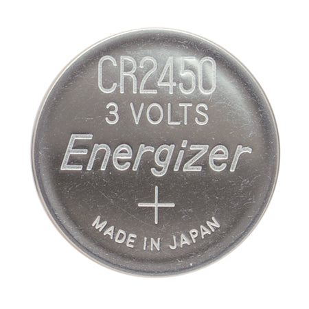 Energizer Lithium Battery, CR2450, 24.5mm x 5.0mm - Strip of 5