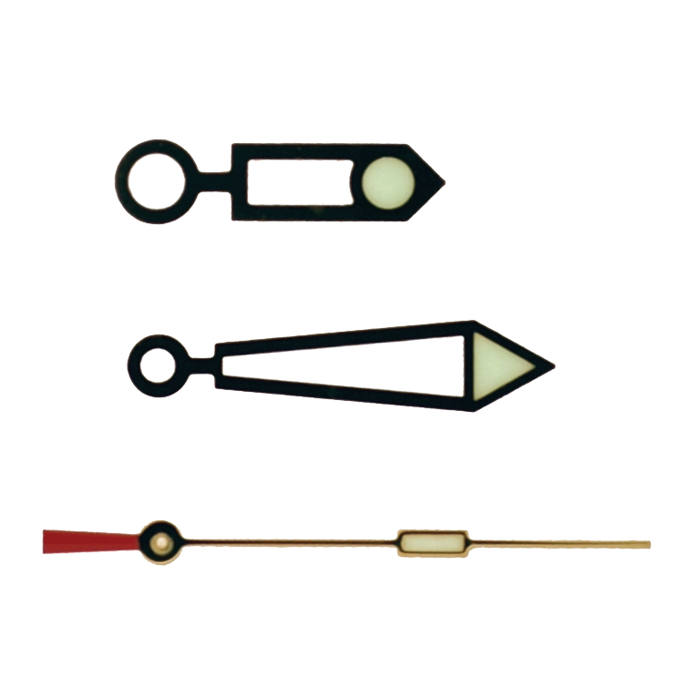 Calibre 3055/3025 Generic Rolex Hands: White Hands for Rolex, James Bond, Hour, Minute, and Second Hands - Jules Borel