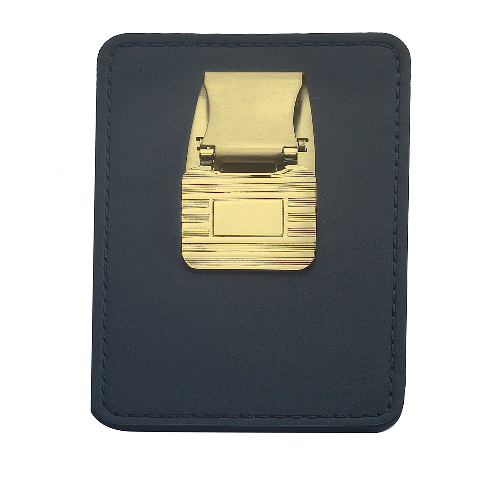 Money Clips: Black Leather Card Case with YGP Money Clip - ID-101 - Jules Borel
