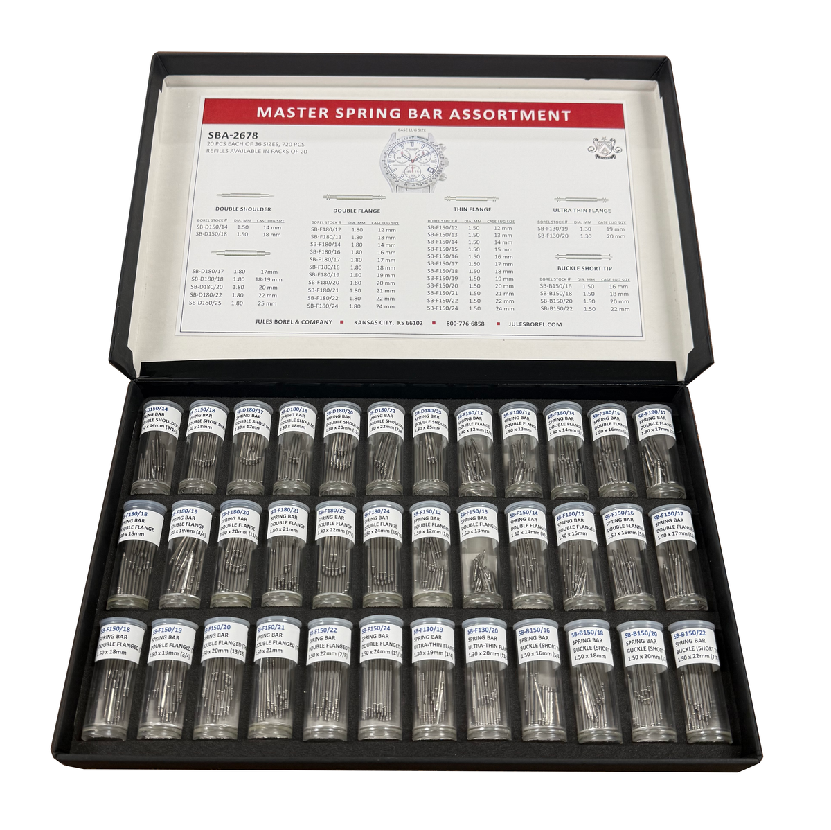 Master Spring Bar Assortment, 720 Pieces