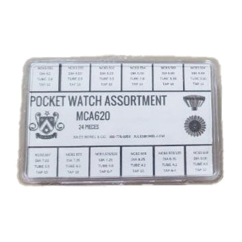 Crown Assortments: Pocket Watch Assortment, Silver, 24 Pieces - MCA620 - Jules Borel