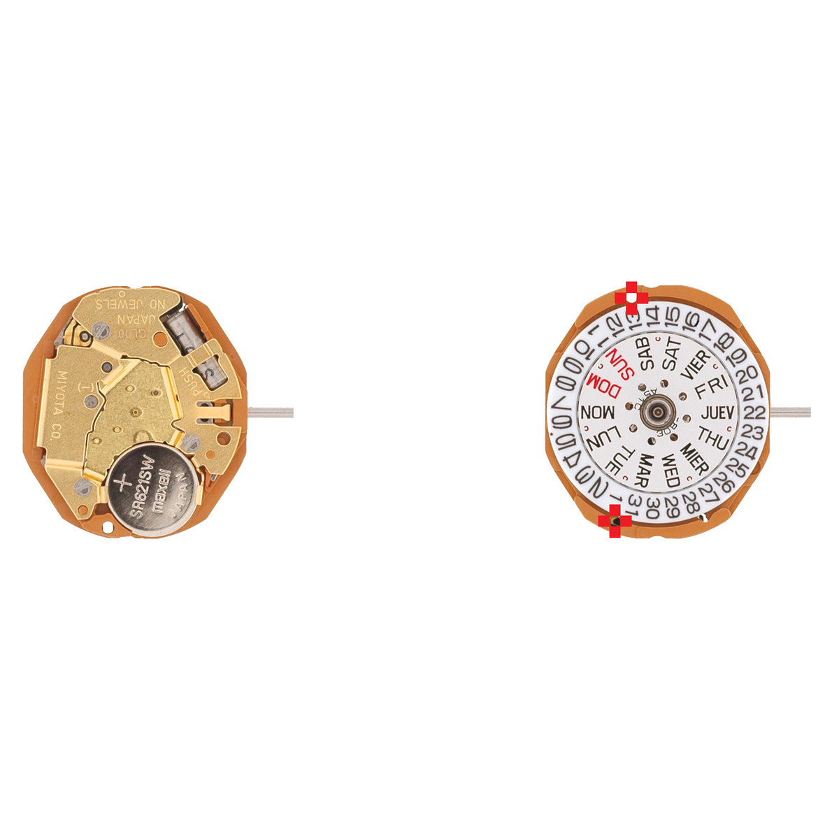 Miyota Movement, MIY GL00 MVT, Ligne 7-¼ x 8-¼