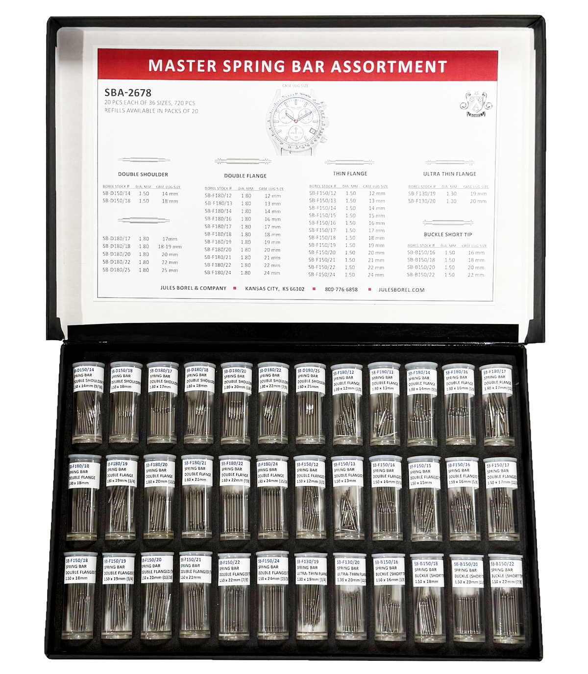 Master Spring Bar Assortment, 720 Pieces