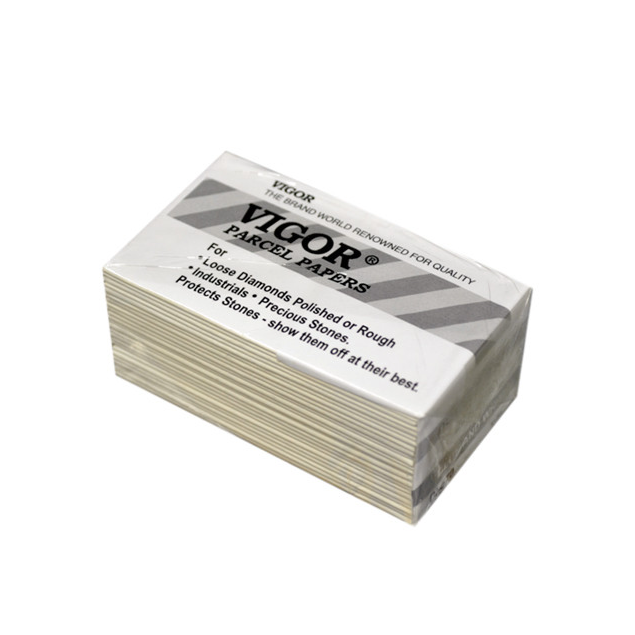 Diamond Papers & Wallets: Colored Stone Paper, White/Yellow, 25 Pieces - DI580 - Jules Borel