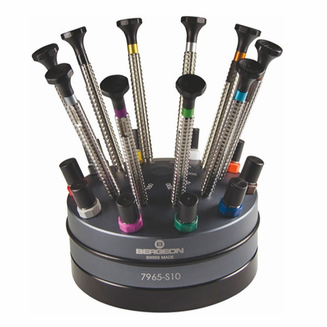 Screwdriver Assortments: Bergeon Torque Collar Screwdrivers, Set of 10, 7965-S10 - Bergeon
