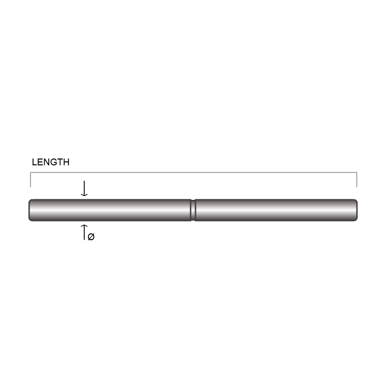 Band Pin, Center Notched, 12mm - 10 Pieces