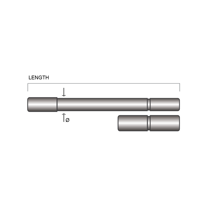 Band Pin and Tube, End Notched, 21mm, 10 Pieces