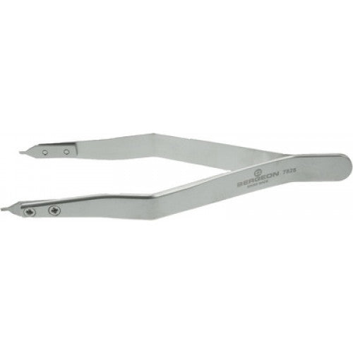 Bergeon Precision Tweezers to Remove Spring Bars without Removing Band, 4.33&quot; (110 mm), 7825
