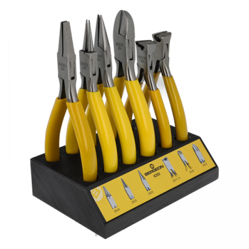 Bergeon Plier Assortment with Serrated Jaws, Set of 6, 6283