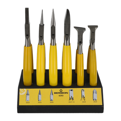 Bergeon Plier Assortment with Serrated Jaws, Set of 6, 6283