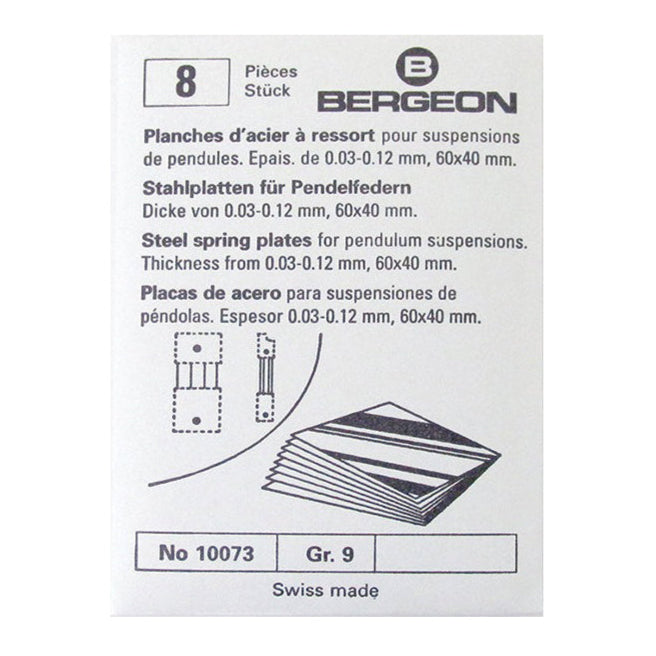 Pocket Watch Assortments: Bergeon Suspension Steel Assortment, 8 Pieces - Bergeon