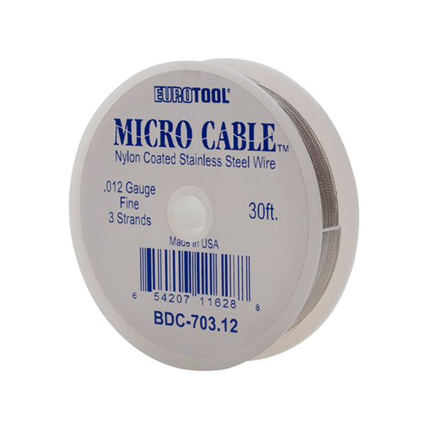 Fine Micro Cable, Nylon-Coated, 30' - CD703.12 - Jules Borel & Co.