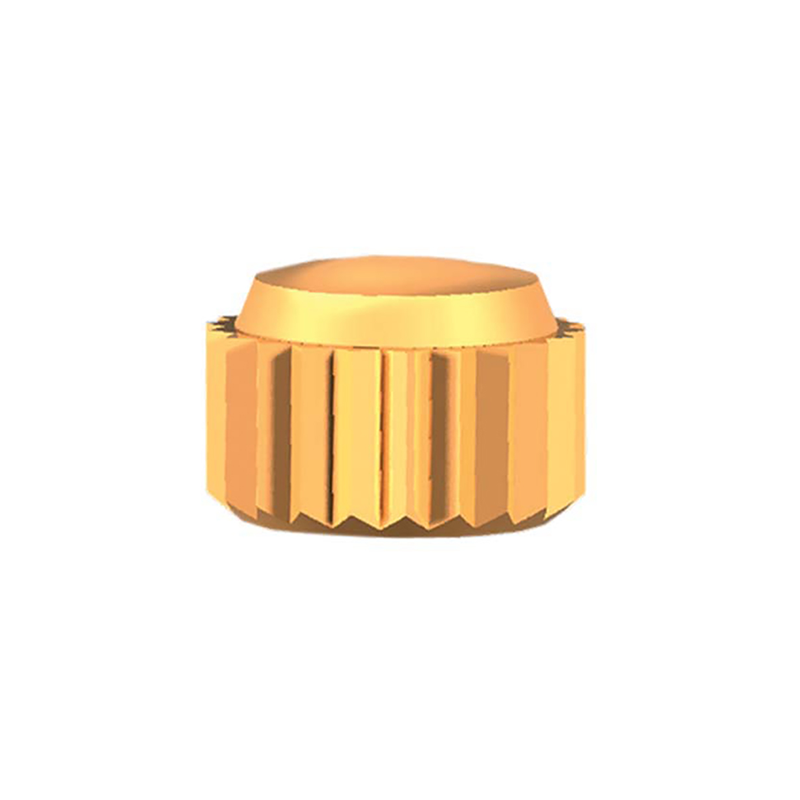 Double O-Ring Crowns: Waterproof Crown, Diameter 3.5mm, Post Flush, Tap 10, Yellow - Jules Borel
