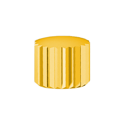 Double O-Ring Crowns: Waterproof Crown, Diameter 4.5mm, Post Flush, Tap 10, Yellow - Jules Borel