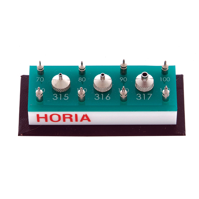 HORIA Micrometric Jeweling Tools: Horia Anvil and Pusher Assortment, 4/4mm, 5374-A4 - Horia