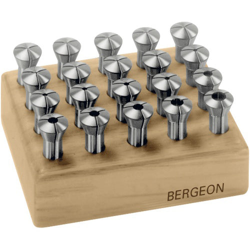 bergeon-1766-21a-assortment-of-american-chucks-on-wooden-base