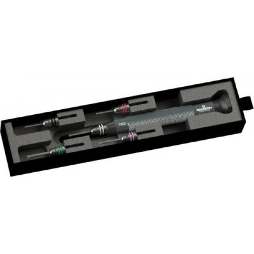 Screwdriver Assortments: Bergeon High-Torque Screwdriver with Five Tips, 7902 - Bergeon