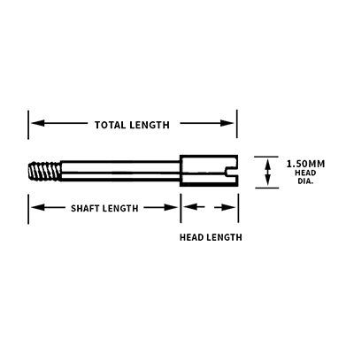Pivot Shanks: Shank for MPS202, Discontinued When Out - MPS202B - Jules Borel