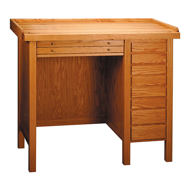 Watchmaker's Benches: Watchmaker's Bench, Single Bank, Oak - Jules Borel