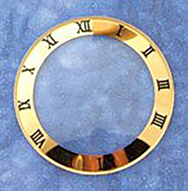 Crystal, Mineral Glass with Black Roman Numerals - DRNY 185
