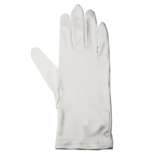 White Microfiber Gloves, Medium, 7861-B GR M