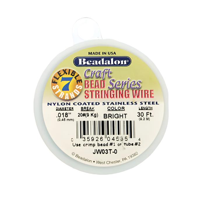 Soft Flex & Tiger Tail: Bead Stringing Wire, 0.018, 30' - CD1003 - Jules Borel
