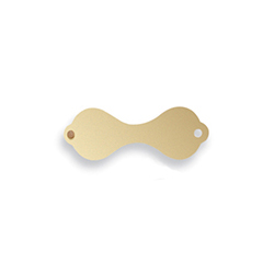 Plastic Tags: Gold Ring Tags, 9/16 x 1-7/16, 100 Pieces - TA7023C - Jules Borel