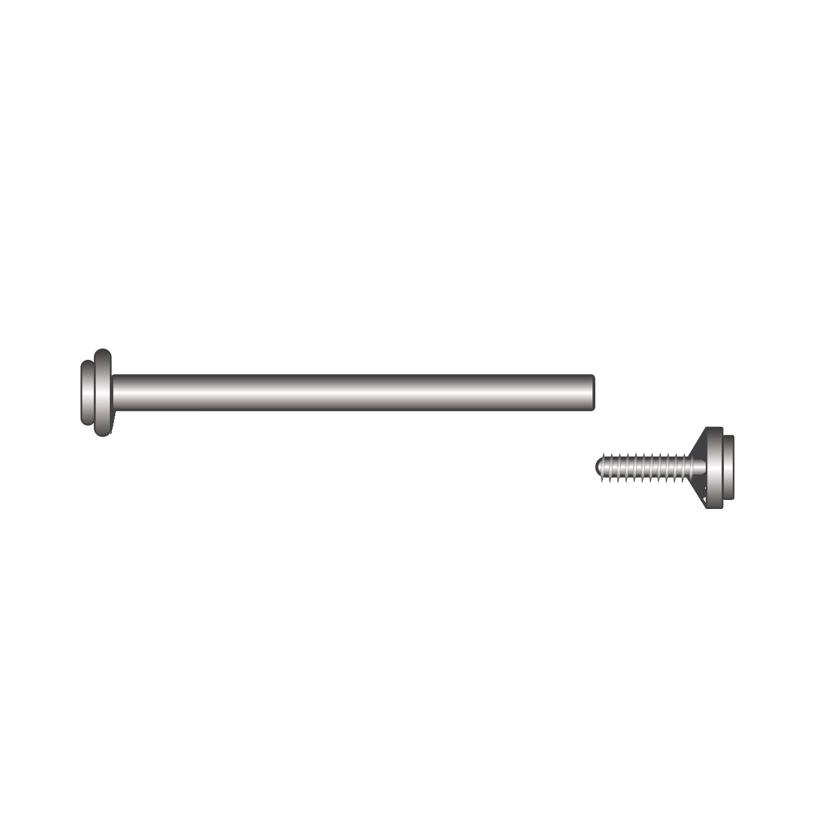 Screw Lug, White, 14mm
