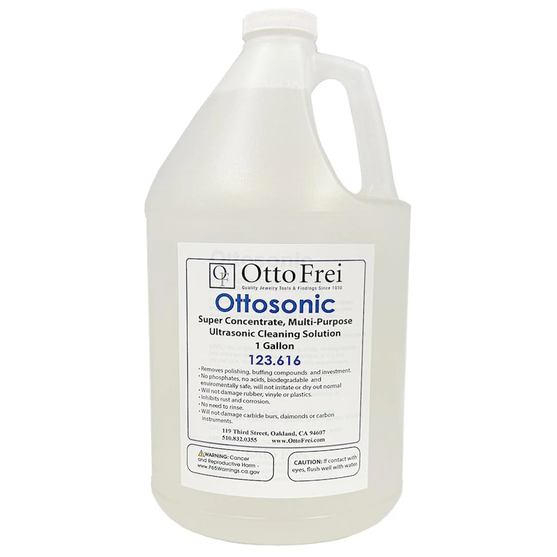Jewelry Cleaning Solutions: Ottosonic Ultrasonic Cleaning Concentration, 1 gallon - Ottosonic