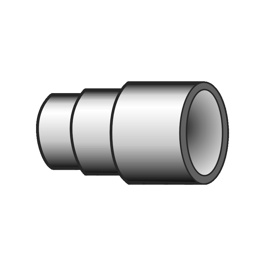 Case Tubes, Three Shoulders, Case Shoulder 2.09mm, Crown Shoulder 2.50mm, B25