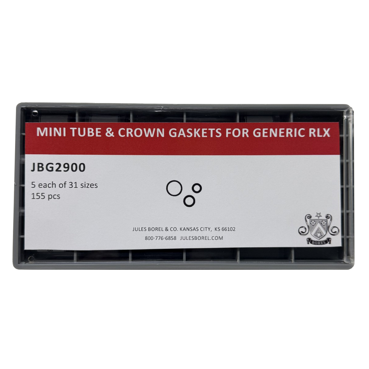 Mini Tube &amp; Crown Gasket Assortment for Rolex, 155 Pieces
